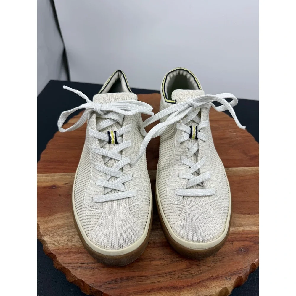 Rothy's RS01 Sneaker Women‎ Size 8 Bone White Lace Up Low Top Sustainable Casual